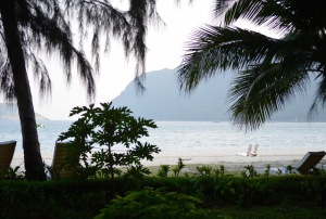 Early morning view at Con Dao camping, after a sleepless night...